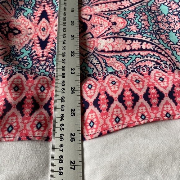 Paraphrase Women's Pink‎ / Blue Abstract Boho Tunic Tank Top Size Small - Picture 11 of 12